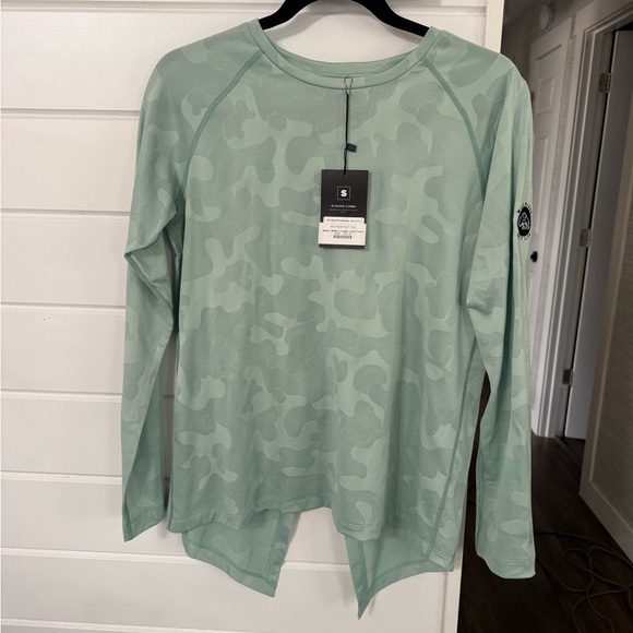Waggle Tops - Waggle Fly Away Mint Camo Long Sleeve